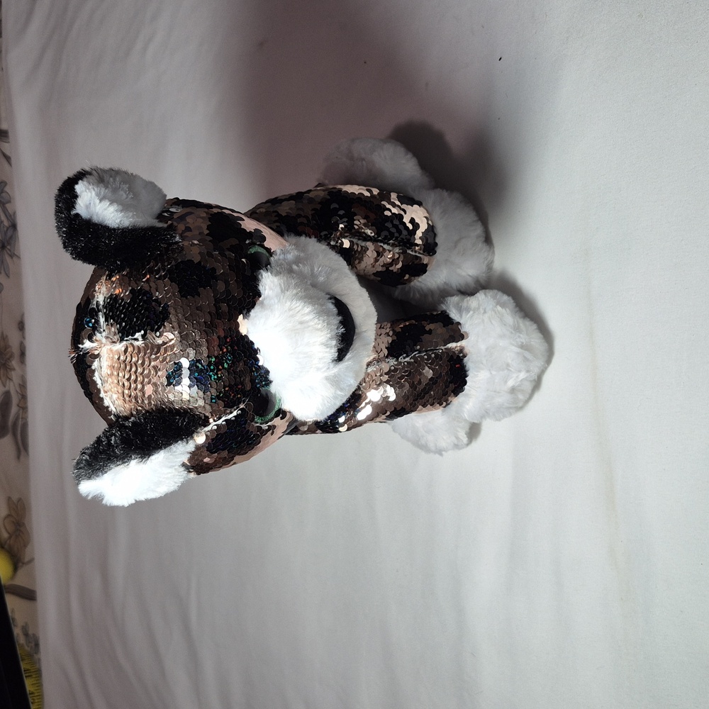 Reversible Sequin Leopard Plush Toy